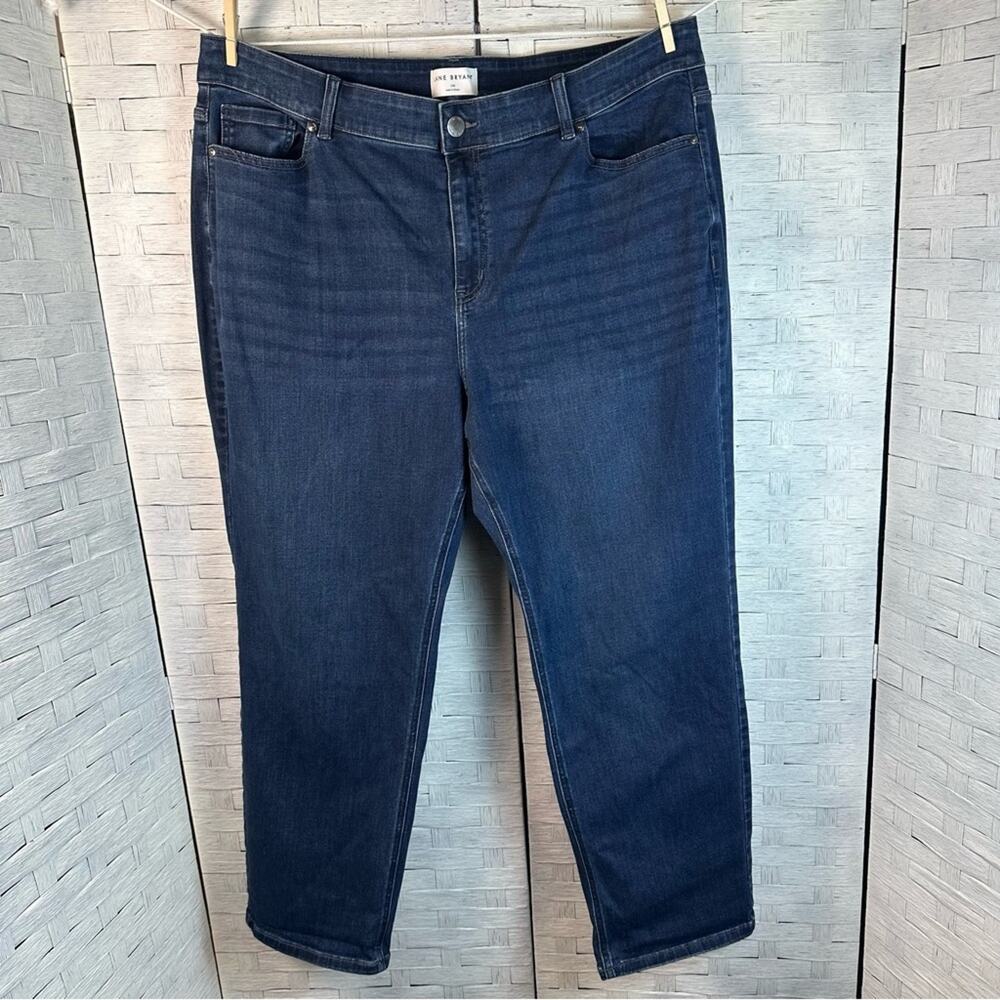 Lane Bryant‎ Womens Jean Flex Magic Waistband Mid-Rise Straight Blue plus size